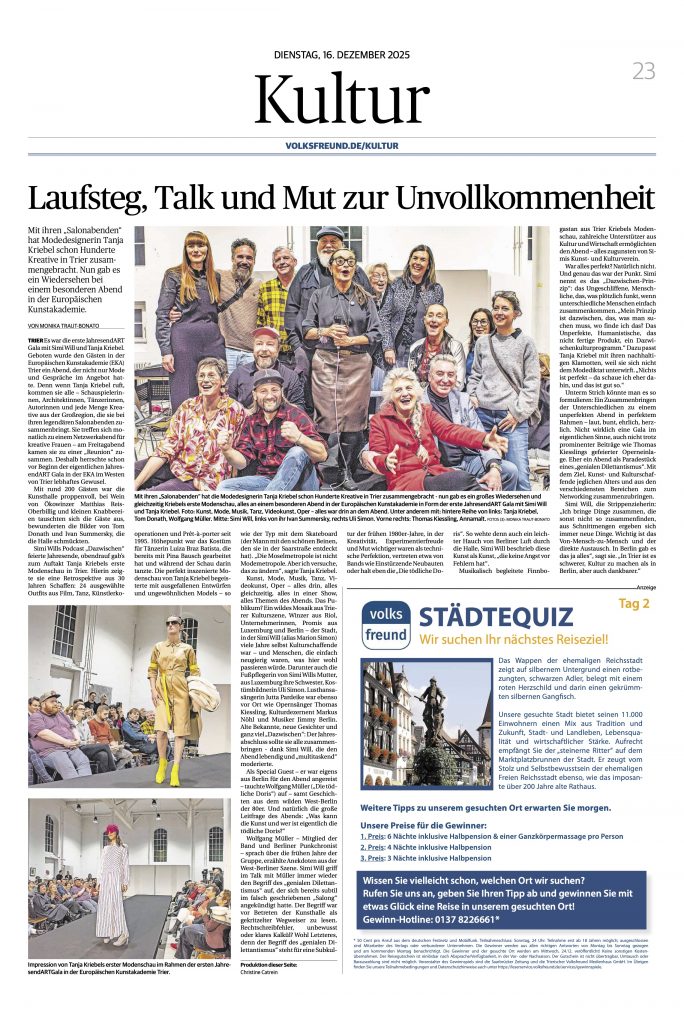 Kulturteil 'Trierischer Volksfreund' vom 16.12.25